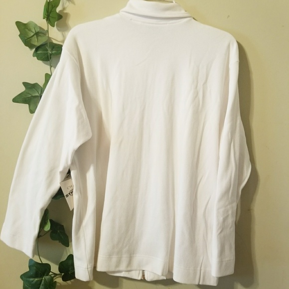 Chaus sport white  sweater  size L - Picture 3 of 8